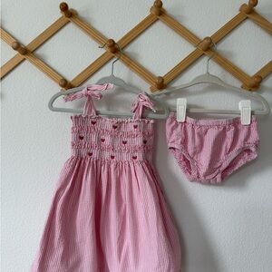 Janie and Jack Pink Striped Dress Set